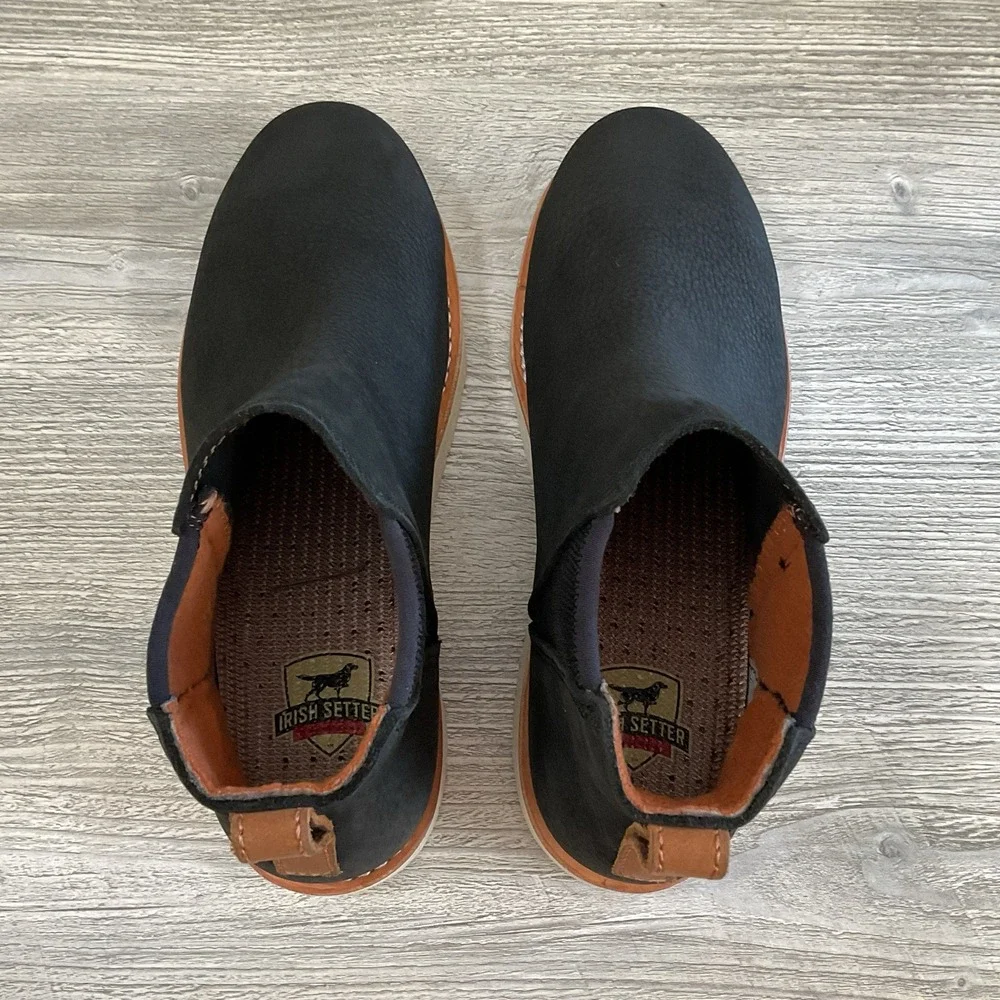 Irish Setter Fifty Chelsea Boots Black Leather Sole A3929 Women Size 8 NEW